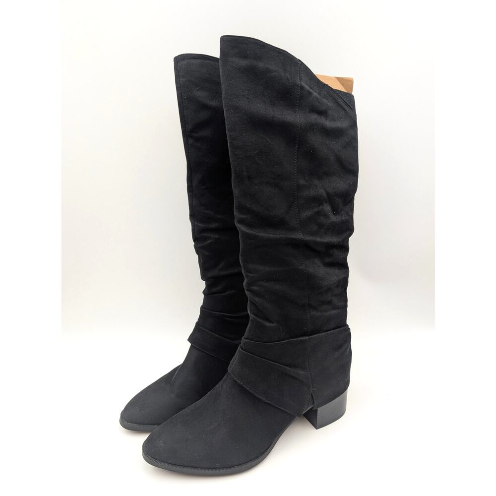 LifeStride Delilah Women's Knee High Boots Side Zip Black Size US10W EU41